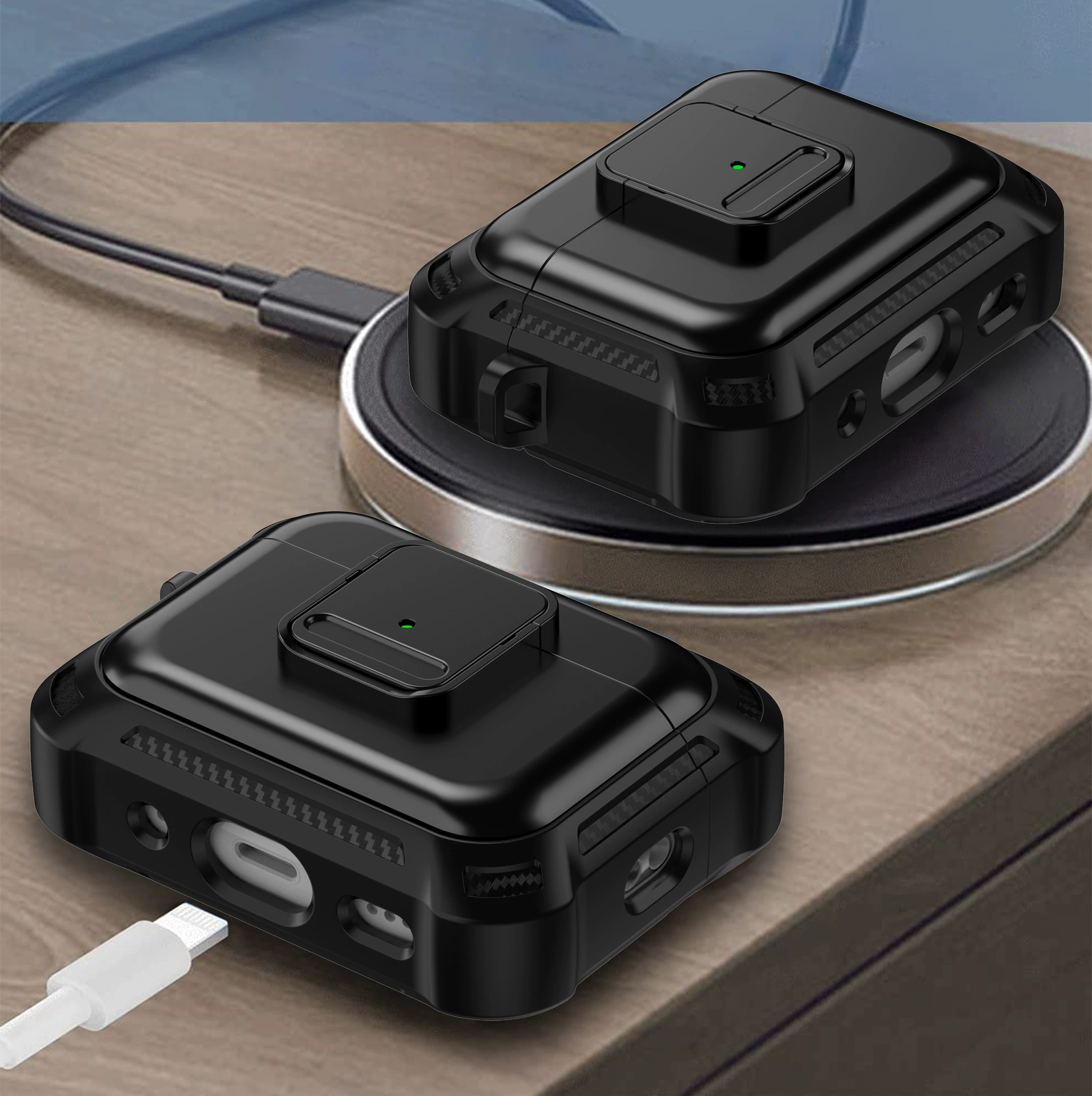 Подходит для защитного чехла Apple airpodspro2 2/3 поколения Creative Mecha с переключателем ветра, защитой от падения, твердая оболочка, новинка