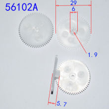 56+10双层塑料齿轮2孔传动小塑料件玩具配件航模配件29065610A
