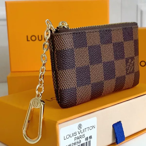 Classic leather coin purse, mini zipper cardholder, and key pouch for export and cross-border sales, available for wholesale from the factory