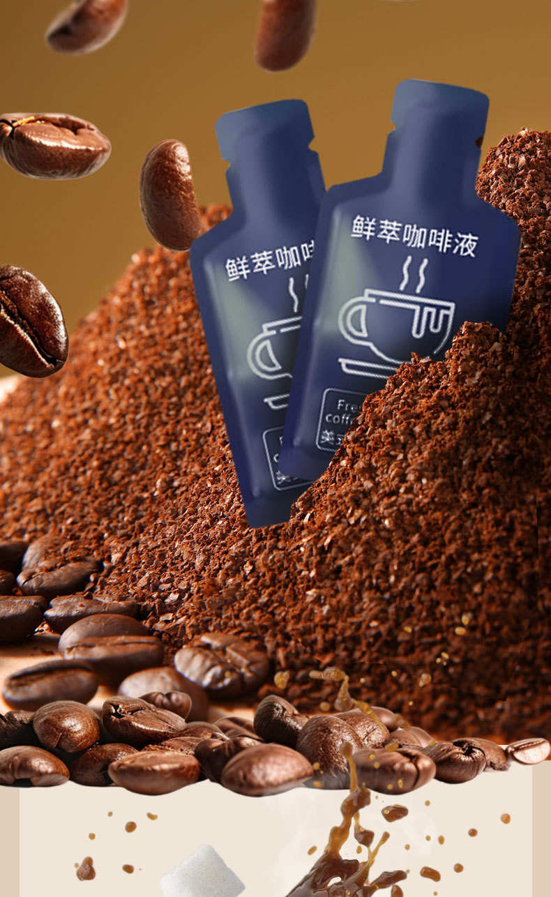 Fresh Extract Black Coffee Liquid 30ml Sticks Sugar Free Fitness Partner 30 Pack 900ml in use