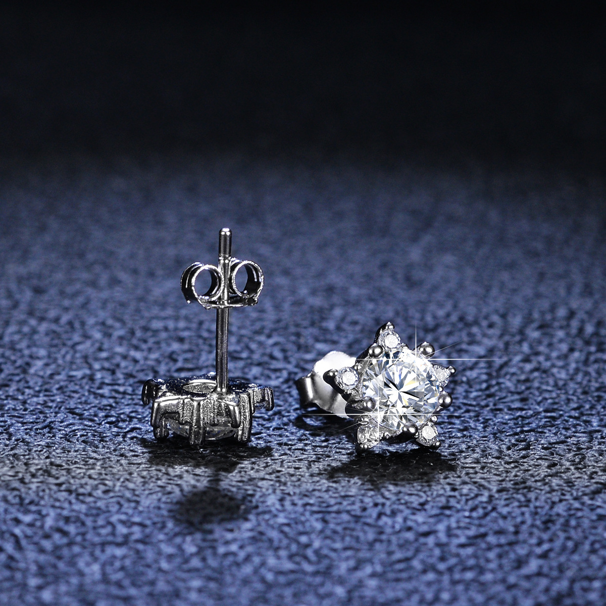 1 Pair Quantity Daily Occasion 1 Pair 925 Sterling Silver Star Ear Studs