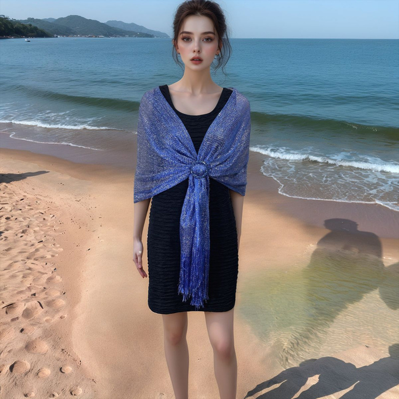 로얄 블루 실버 리본 버클