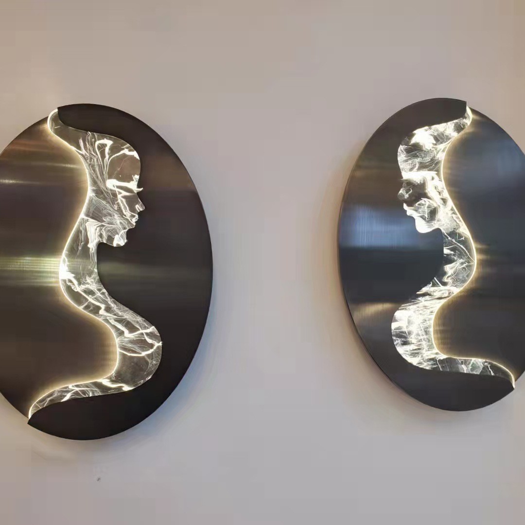 Pasillo de la niña lámpara de pared de lujo de cabeza de cama abstracta lámpara de cabeza de diseño moderno pasillo creativo sala de estar dormitorio