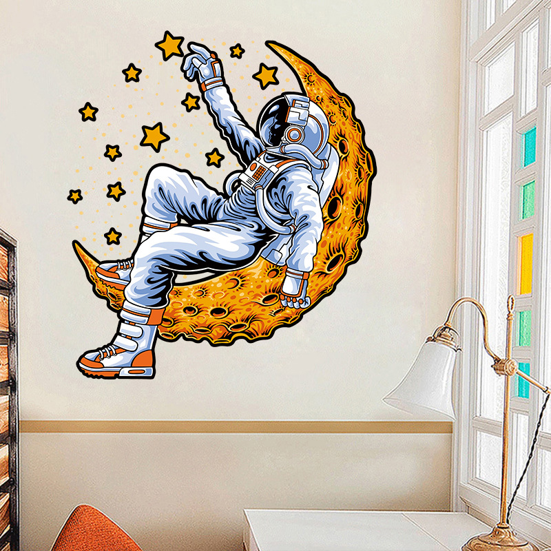 cartoon self-adhesive astronaut