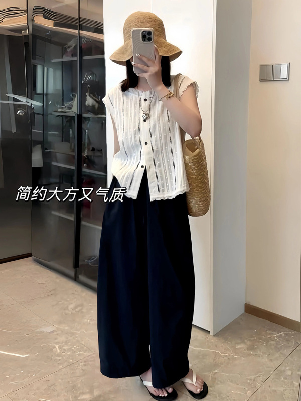夏装搭配一整套装女大码胖mm遮肉显瘦盐系轻熟炸街时尚气质两件套|undefined