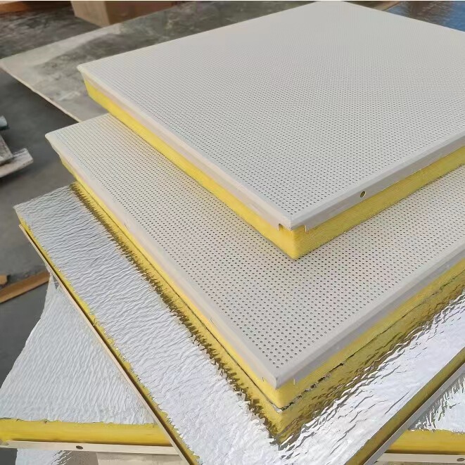 600*600アルミボタン統合天井マイクロ穴吸音工事現場天井アルミ天井60x60天井メーカー|undefined