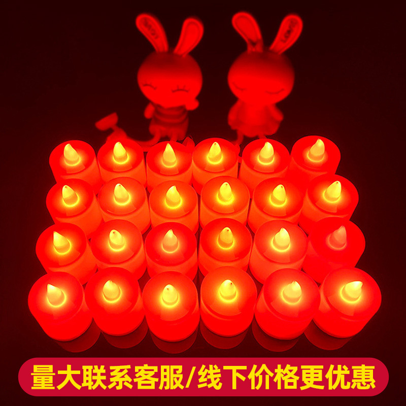 Props propuesta escena diseño cumpleaños confesión decoración suministros electrónica plástico vela luz romántica luz LED de juguete