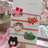 Cartoon children's hairpins for leisure, knitted hairgrip, cute hair rope, bangs