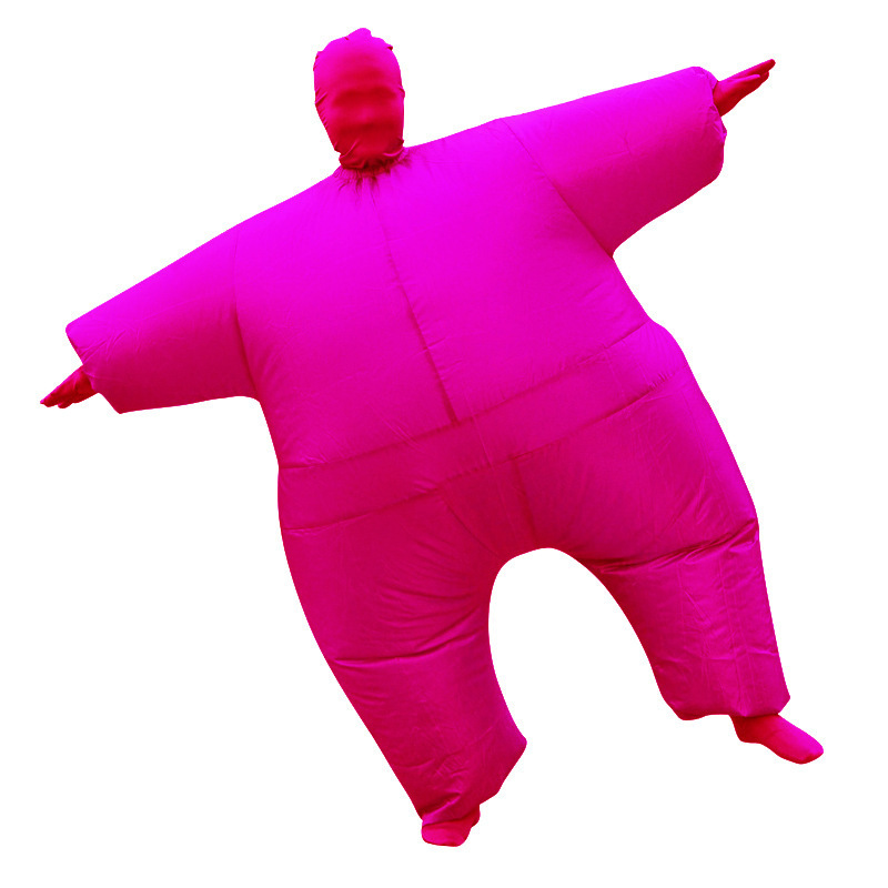 Halloween blanco silicona infláble disfraz de espectáculo festivales baile fiesta sumo enmascarado muñeca infláble