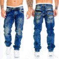 Men's Clothing new jeans, casual top line trousers, straight cut men's pants, hip hop jeans_voghion.com