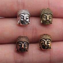佛头小孔珠 串珠配件 欧美热销锌合金配件 11x9x7mm 单重约2.7g