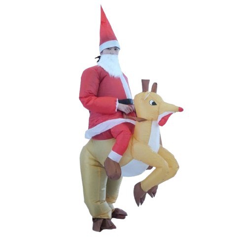 Transfronterizos nuevos trajes de Navidad de Papá Noel Gingerbread Man fiesta cos escenario disfraz accesorios ropa inflable