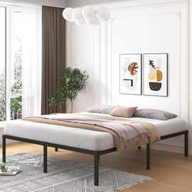 北欧铁艺床公主床双人床白色铁床铁架床欧式单人现代简约出租房床