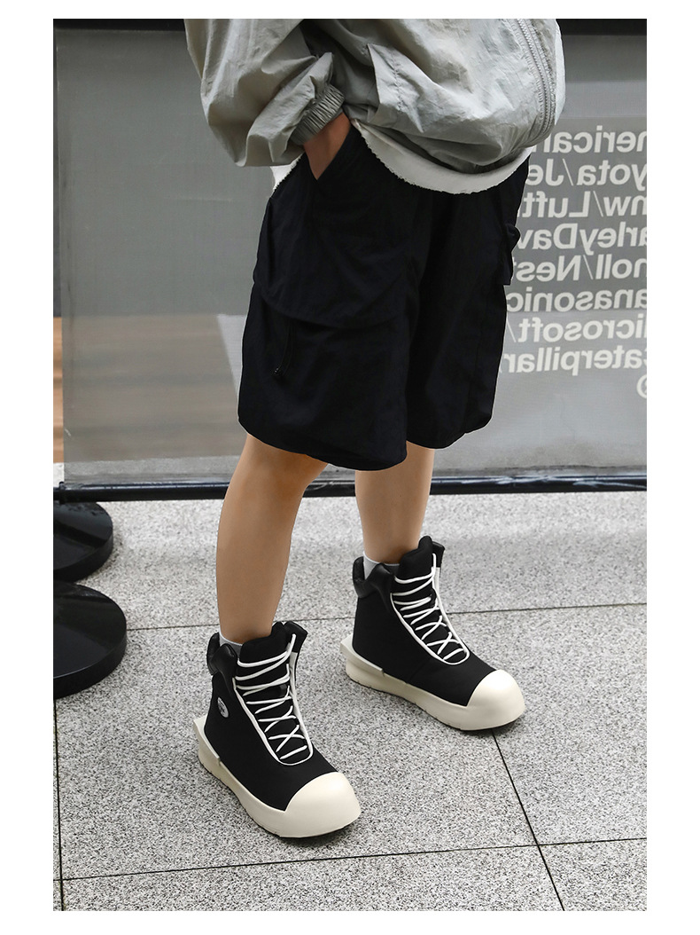 Pantofi sport casual pentru bărbați, cu talpă groasă, din pânză, cu aspect de înălțime, 2025, model nișă, cu design cu cap mare, pentru stradă, model high-end, X227_voghion.com