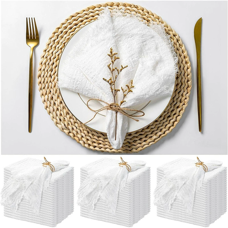 Paper napkins, square two-color cloth