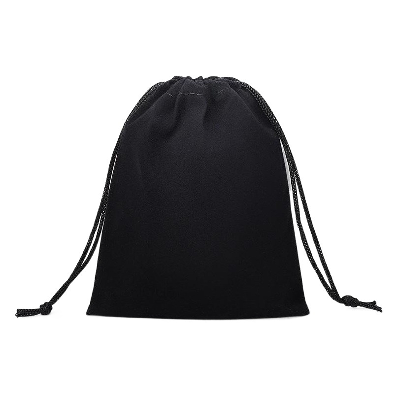 Bolso de franela Negro Bolsa De Joyería bolsa de almacenamiento Banco de energía auriculares franela cordón bolsa de terciopelo Cisne