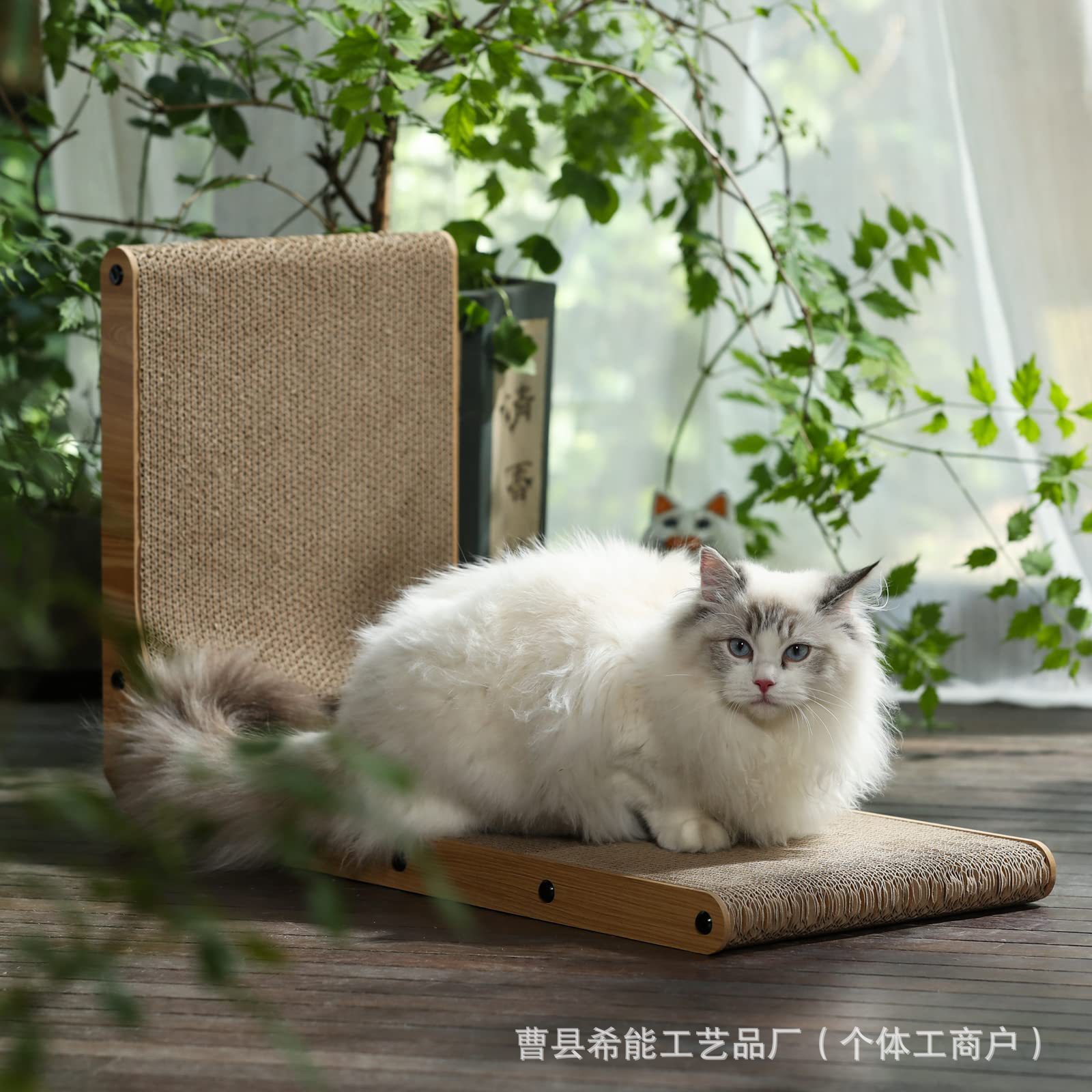 나무 수직 L 형 고양이 등반 랙 고양이 스크래치 보드 가구 거실 발코니 고양이 장난감 휴식 고양이 발톱 연삭 랙