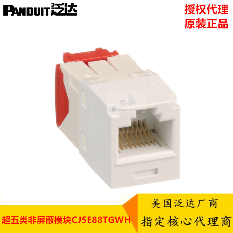PANDUIT泛达电脑网络模块CJ5E88TGWH超五类非屏蔽模块 网线模块