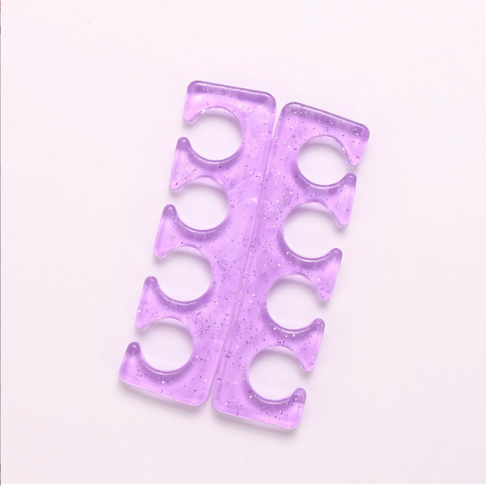 Nail Art silicona de silicio dedo separador herramienta de uñas dedo divisor suave y cómodo reutilizable
