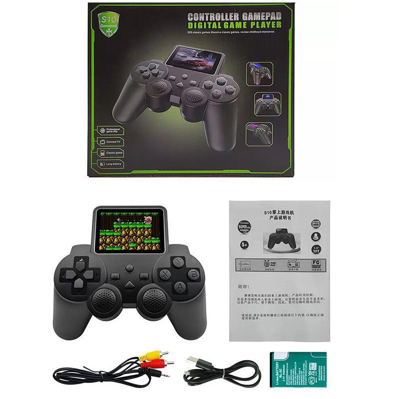 Consola de Juegos Portátil Retro S10 para Dos Jugadores con Juegos Clásicos