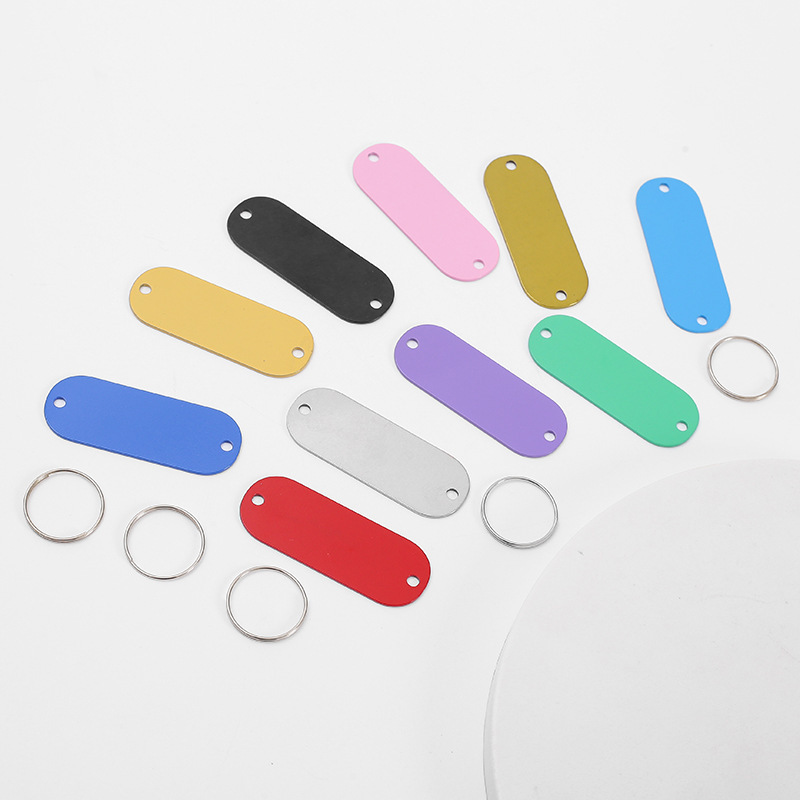 Stainless steel oblong color dog tag cat pet anti-lost brand DIYlogo stainless steel color sticker Stainless steel oblong color dog tag cat pet anti-lost brand DIYlogo stainless steel color sticker