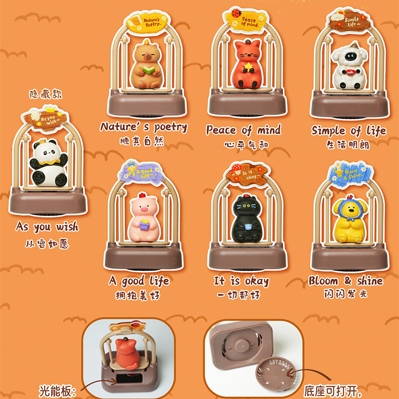 Gatos en línea calientes, gatos PAI pequeños acompañantes diarios, caja ciega, adornos de escritorio de oficina creativos para enviar regalos a amigos.