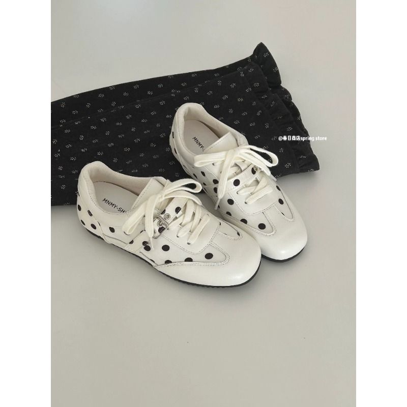 In-Stock Spring Season Polka Dot German Training Shoes 2026 New Model Versatile White Sneakers Sports Casual Sneakers In-Stock Spring Season Polka Dot German Training Shoes 2026 New Model Versatile White Sneakers Sports Casual Sneakers