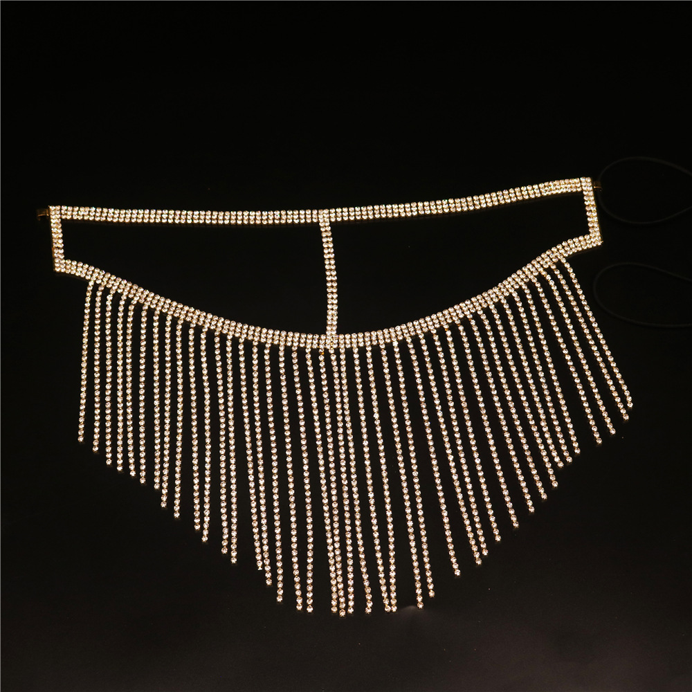 claw chain long tassel rhinestone mask dinner party nightclub props mask