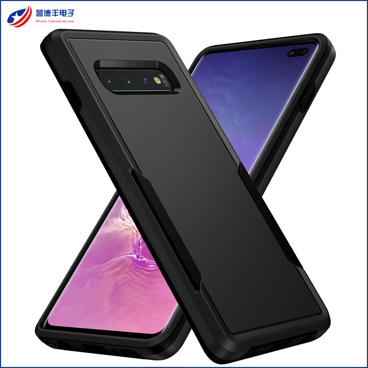 On behalf of the pioneer for Samsung S10 PLUS European and American mobile phone case E flat anti-drop color contrast protective case all-inclusive