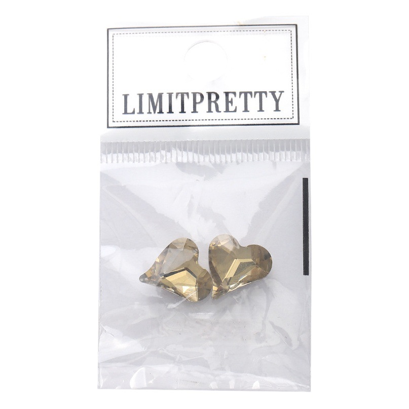 Manicura Otoño e Invierno marrón 2023 nueva celebridad en línea K9 señaló Fondo torcido melocotón corazón hacha boutique de uñas decoración diamante