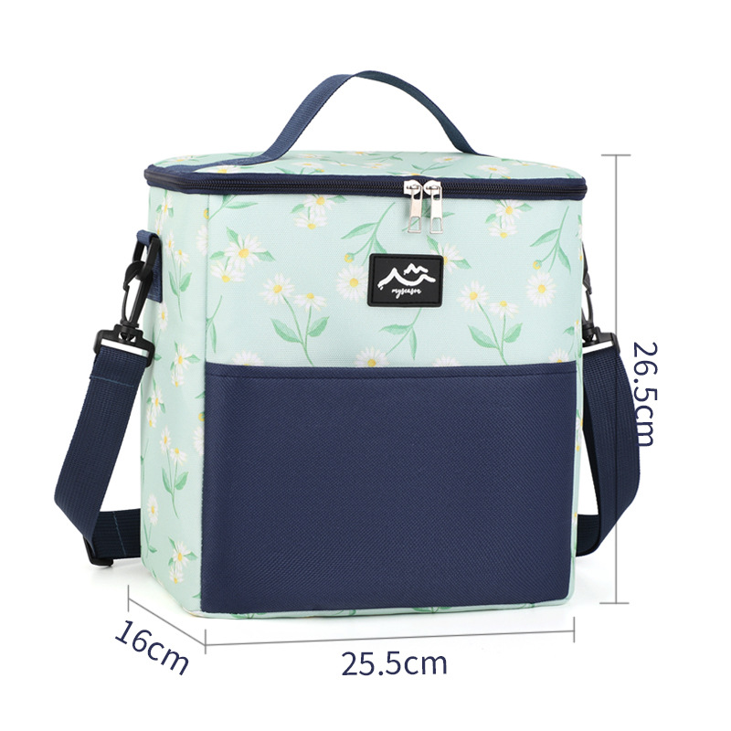 Nueva bolsa de aislamiento de color a juego, bolsa de hielo de picnic, bolsa de arroz con cinturón de mano, bolsa de lonchera grande de papel de aluminio, bolsa de comida para acampar