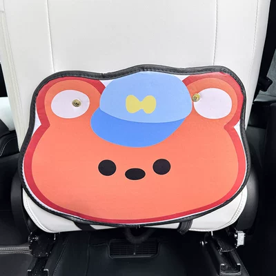 Hat Bear Cartoon Cute Car Chair back anti-kick pad - hat-bear-anti-kick-pad-1-piece