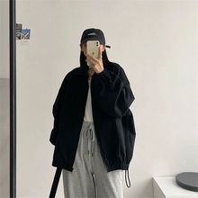 黑色外套女2025年春秋新款ins韩版宽松学生炸街原宿bf风长袖上衣