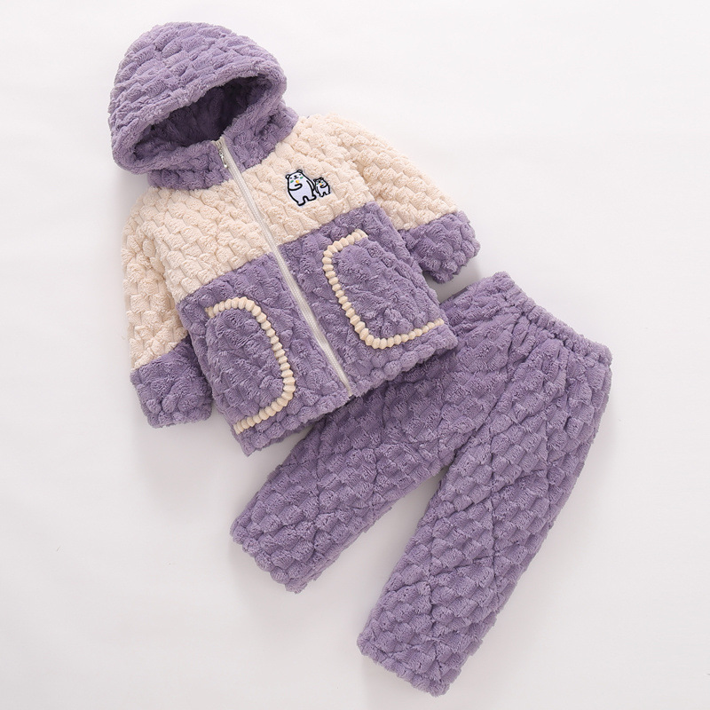 Children's quilted flannel demi-season pijama