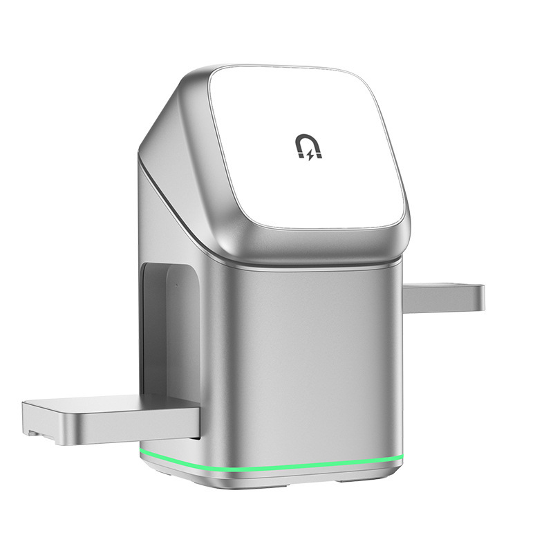 新型qi2認証スリーインワンマグセーフ無線充電電動回転はアップルの腕時計の携帯電話の耳に適しています。|undefined