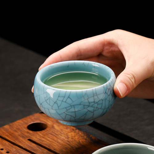Forbidden City Cultural and Creative National Trend Five Blessings Teacup Kung Fu Tea Set Master Cup Business Souvenir Gift Tea Cup Gift Box Set