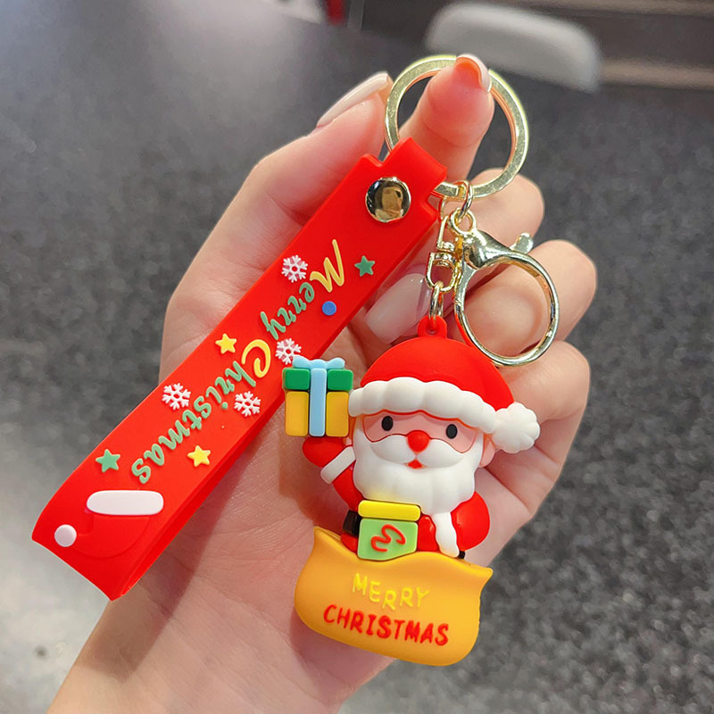 古典的なサンタクロースのキーホルダークロスボーダーストラップバッグアクセサリー自動車チェーン小商品カップル小プレゼント卸売り|undefined