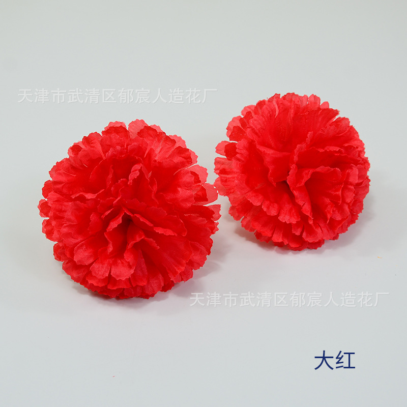 Venta al por mayor de claveles artificiales de seda para decoración de pasteles de Halloween, columnas de flores de claveles, red de flores, suministro transfronterizo.