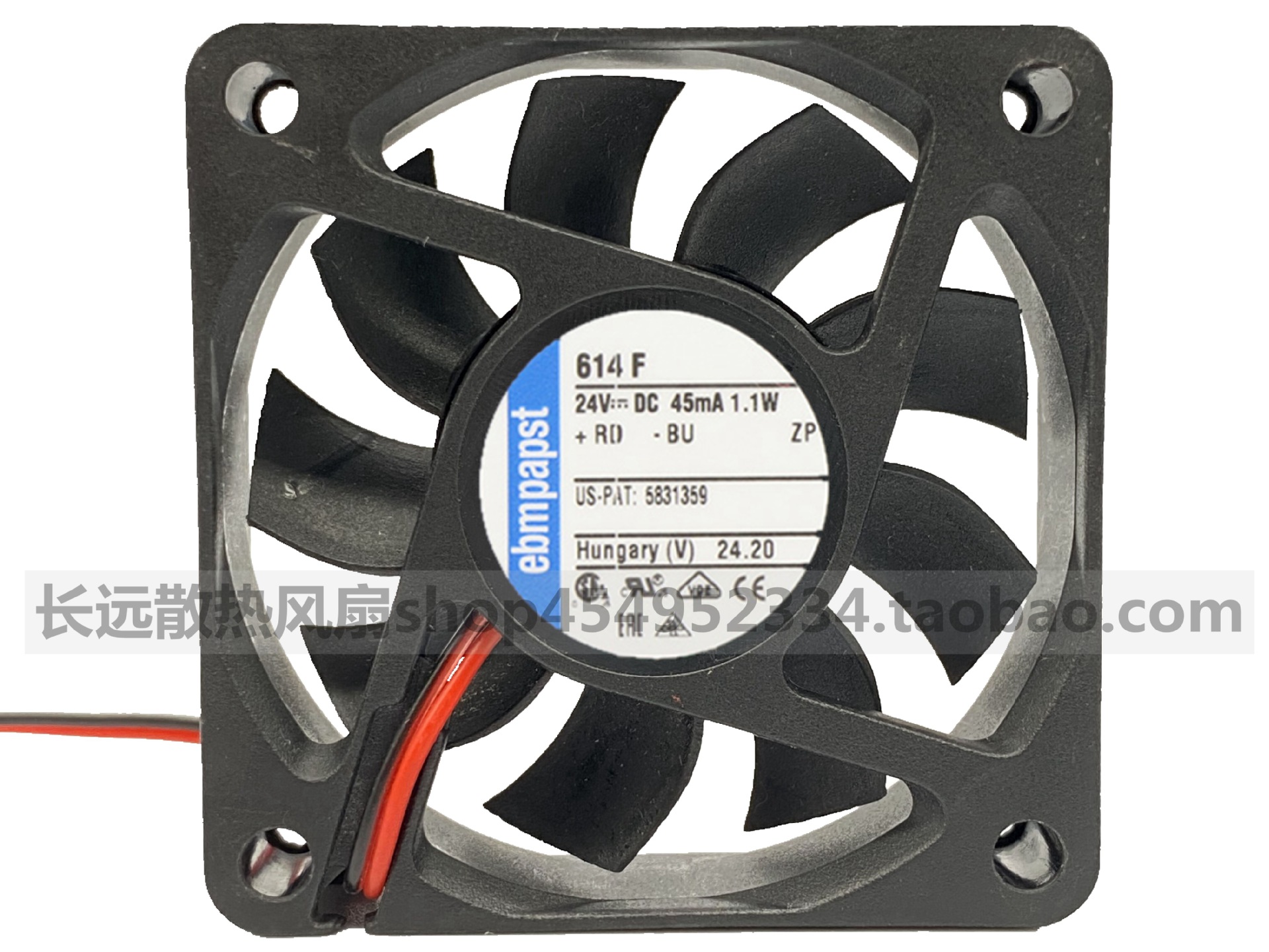 全新原装德国ebmpapst直流风机614F 6015 24V 变频器服务器风扇