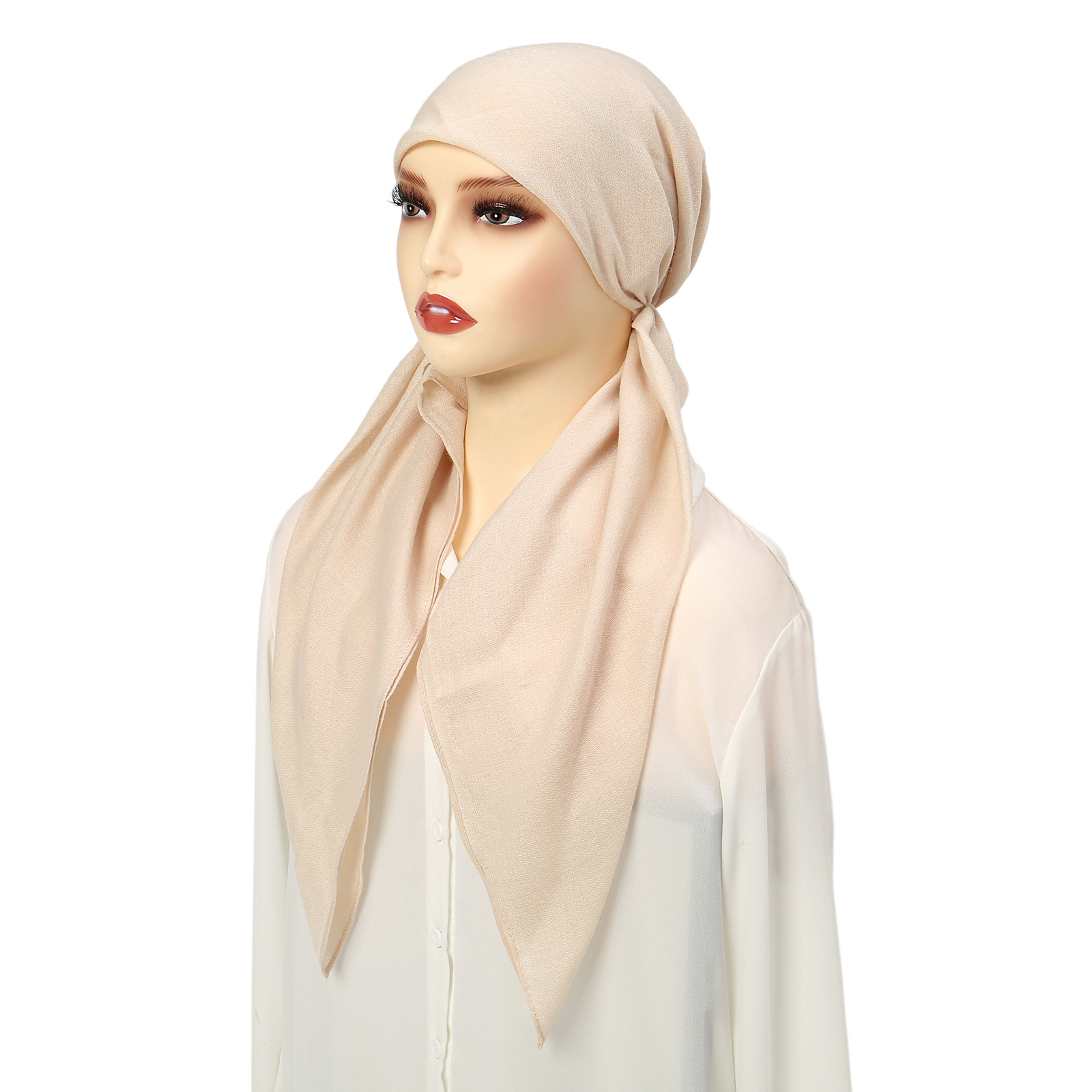 95g Weight Hijab Hats Type Daily, Street Occasion Polyester Material Solid Color Pattern All Seasons Season Women's Gender Classic Style Style Eaveless Rim Women's Classic Style Solid Color Polyester Hijab 7