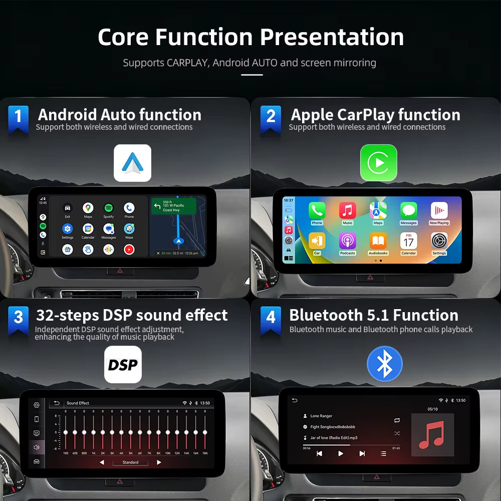 Suitable for 2009-2016 Audi Q5 high-end models, car navigation with high-definition large screen, Android-specific car control navigation