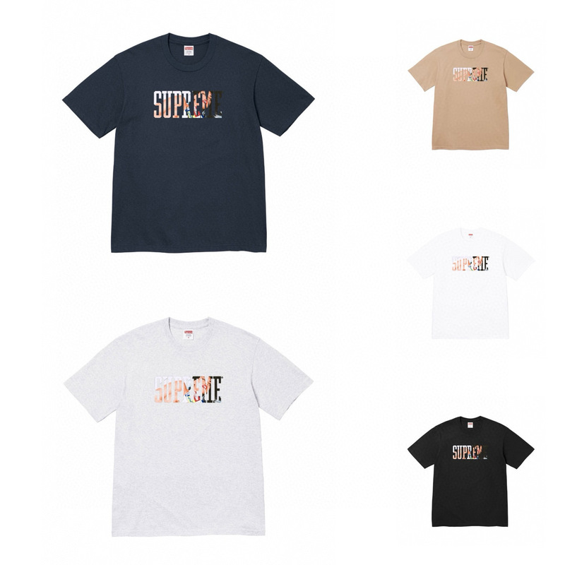 国境を越えた贅沢な潮supreme潮牌tシャツプリントアメリカ男女ゆるいカジュアル半袖合集平代欧品|undefined