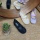 Korean Style 2025 New Mesh Mesh Bow Flat Ballet Shoes Women's Single-Shoes Women's Single-Shoes
