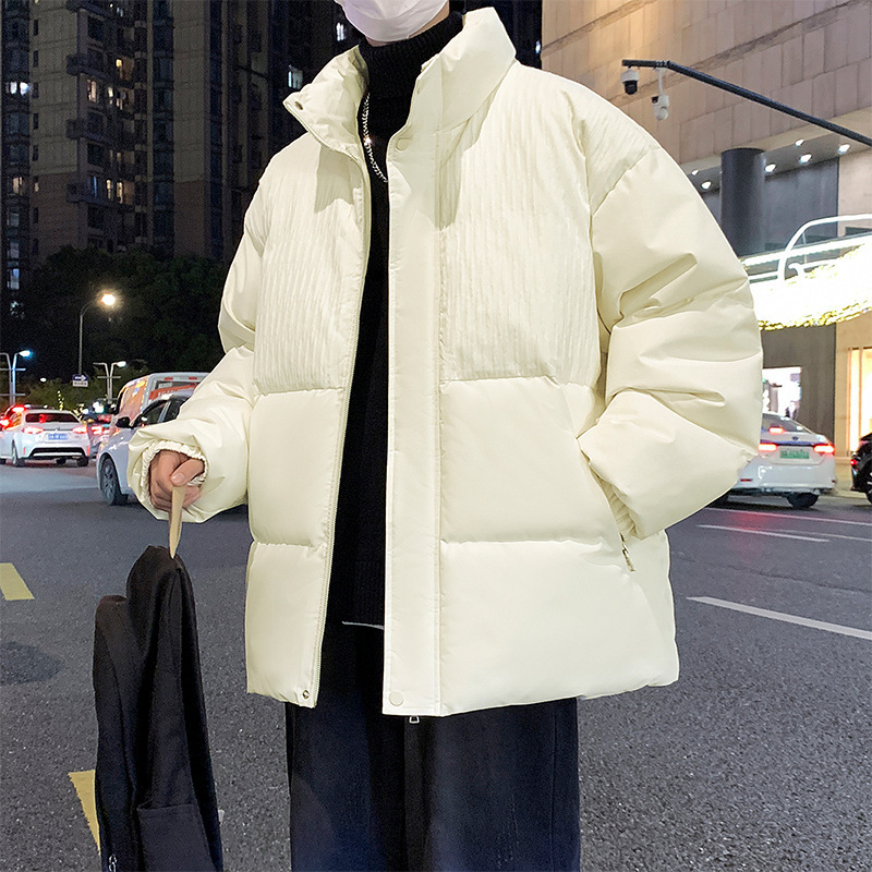 high quality White Duck Down Jacket Winter 2024 New Vertical Collar Men's and Women's Light Bread Clothing Thickened