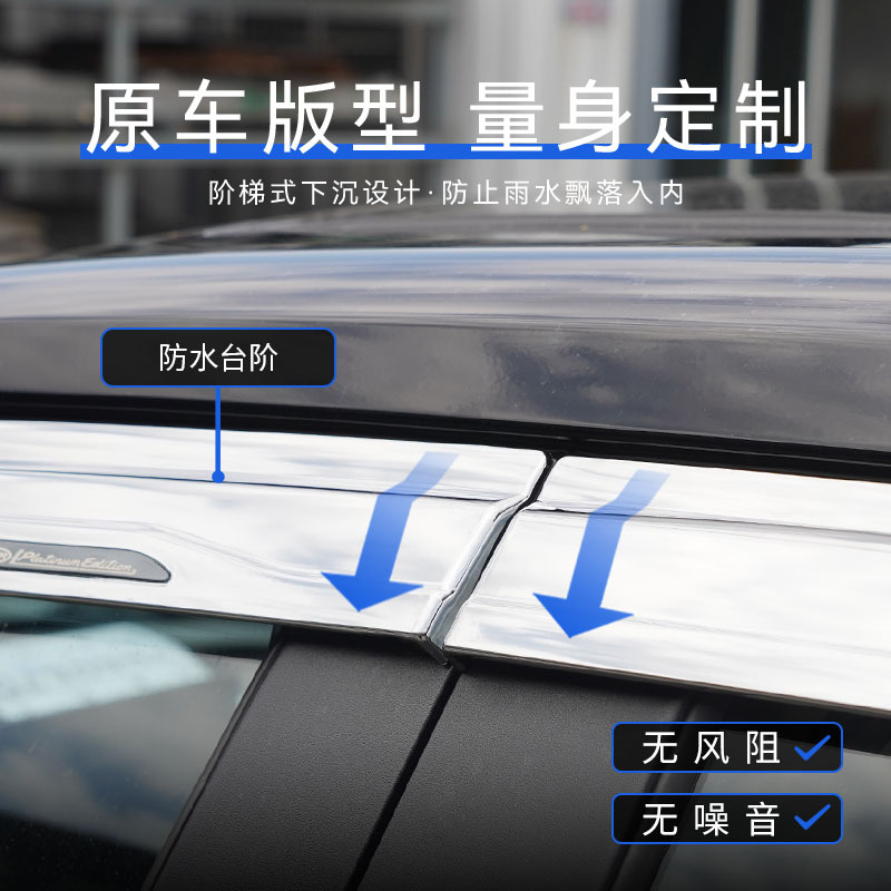 Adecuado para Toyota Rongfang Platinum Sunwaying Blow RAV4 Rain Eyebrow Modified Window Visors Bloque de protección solar acrílica