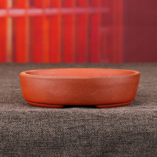 ZSS20张治诚精品半手工紫砂复古腰圆简约盆景透气吸水养花利器