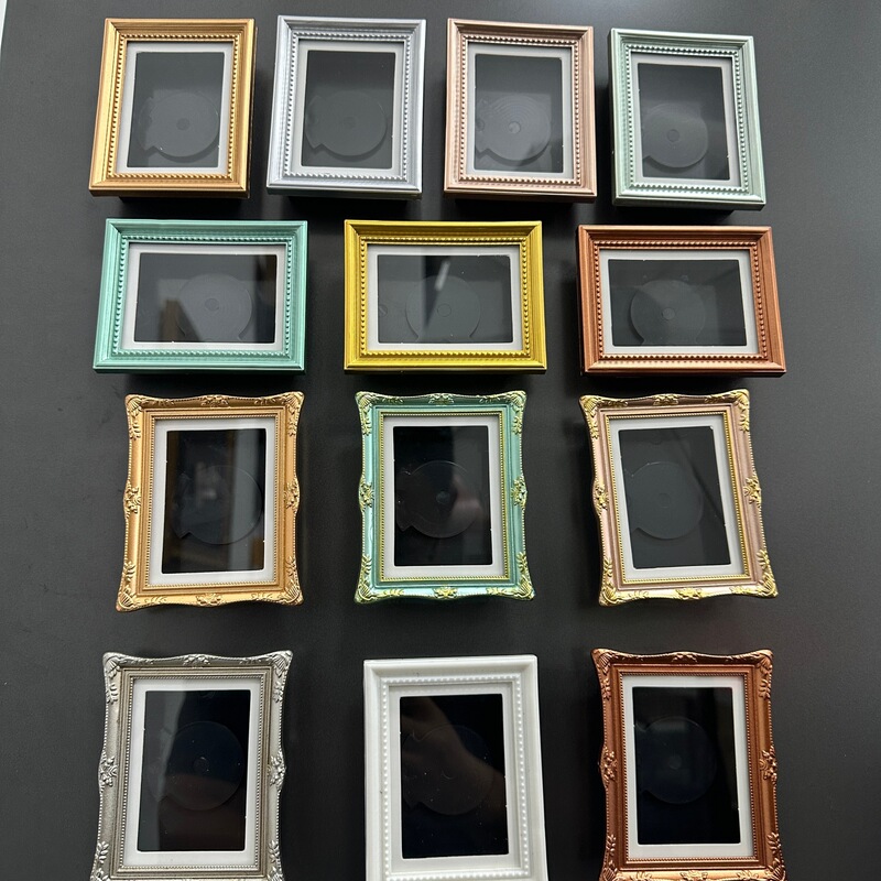 DIY Photo Frame Plastic Magnet Picture Frame Photo Ornaments Retro Mini Photo Frame Refrigerator Magnet Specimen Photo Frame Refrigerator Magnet