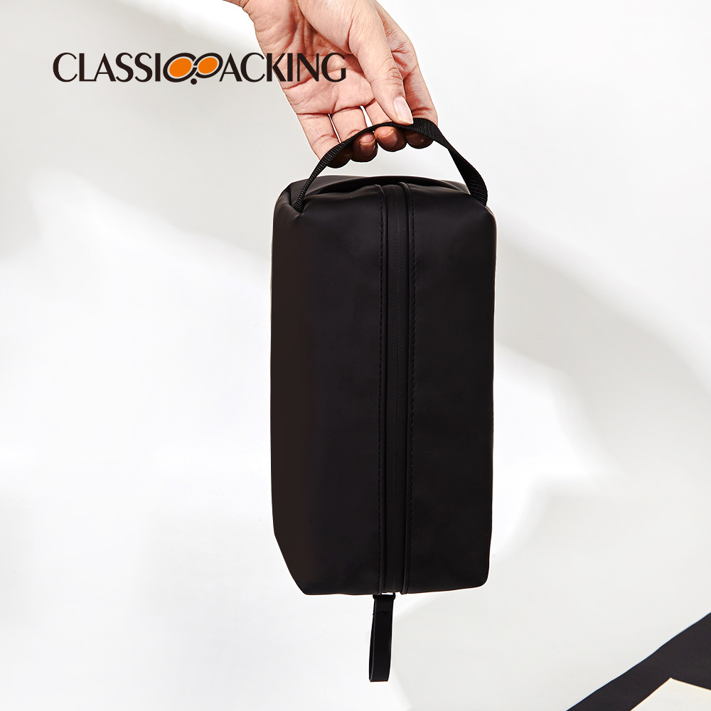 2025 bolsa de cosméticos de material PU bolsa de lavado portátil de viaje bolsa de almacenamiento de productos de belleza de gran capacidad con logotipo impreso