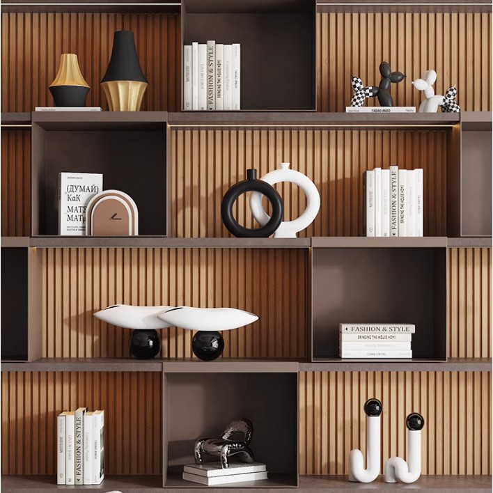 Art Beizi Modern Simple Wine Cabinet Ceramic Decoration High-end Nordic Light Luxury Open Lattice Niche Soft Pack