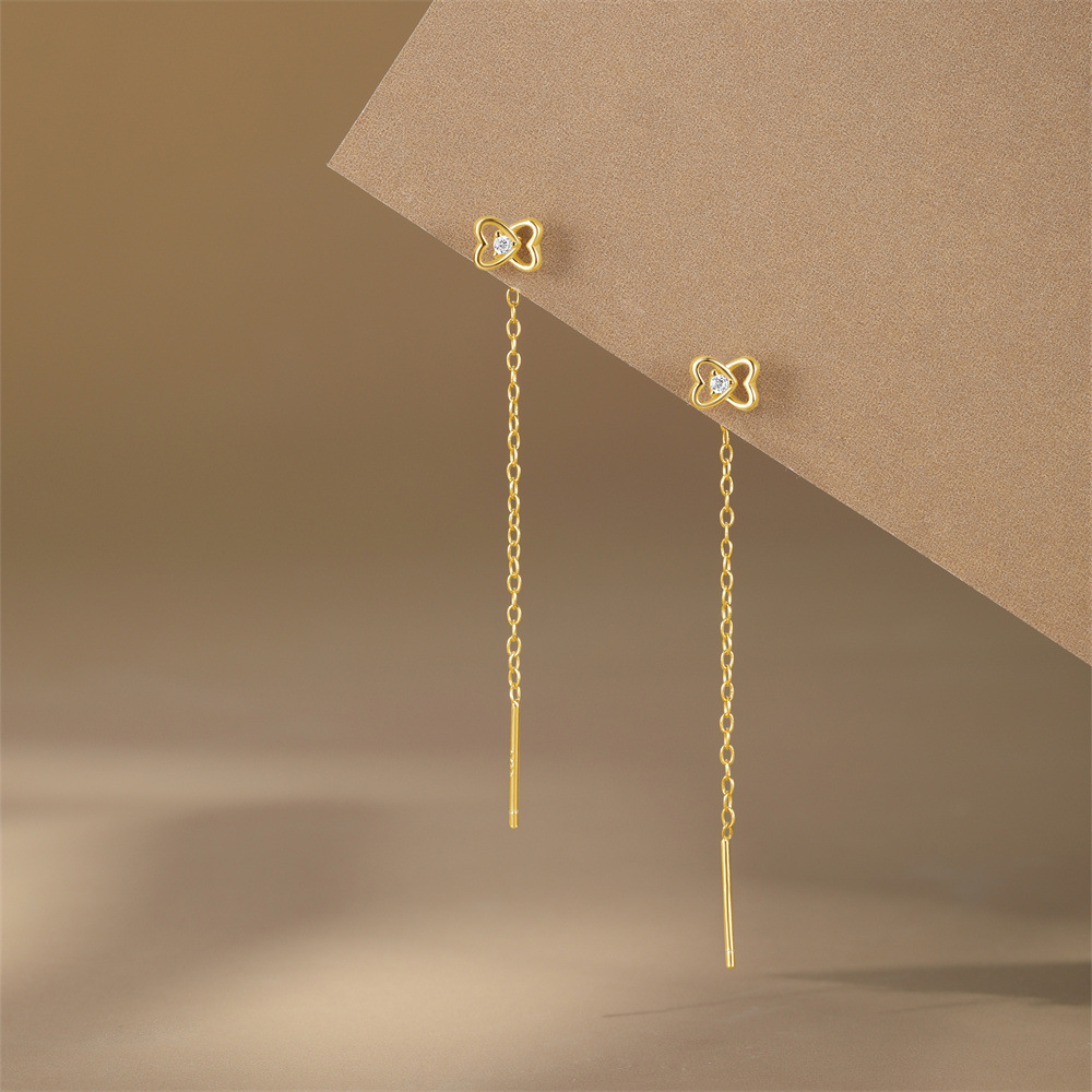 2g Weight 925 Sterling Silver Ear Needle Material Zircon Inlay Material Drop Earrings Classification 1 Pair Quantity Holiday, Banquet, Daily Occasion 925 Sterling Silver Material Geometric Pattern Women's Gender Tassel, Plating Design Simple Style Style 1 Pair 925 Sterling Silver Zircon Geometric Drop Earrings 19
